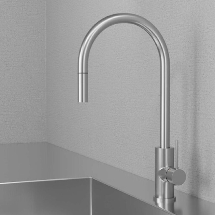Steel Accent kjøkkenarmatur, rustfritt stål
