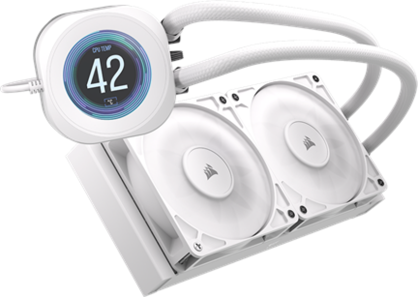 NAUTILUS 240 LCD White - CPU Vannkjøling - Max 36 dBA