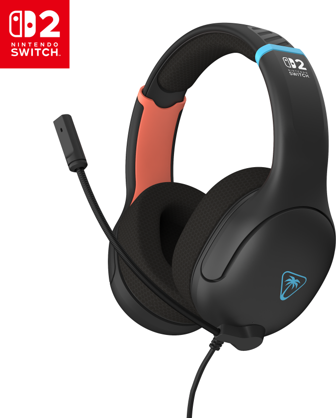 Airlite Fit Headset - Charcoal Black - Wired Headset - Nintendo Switch 2