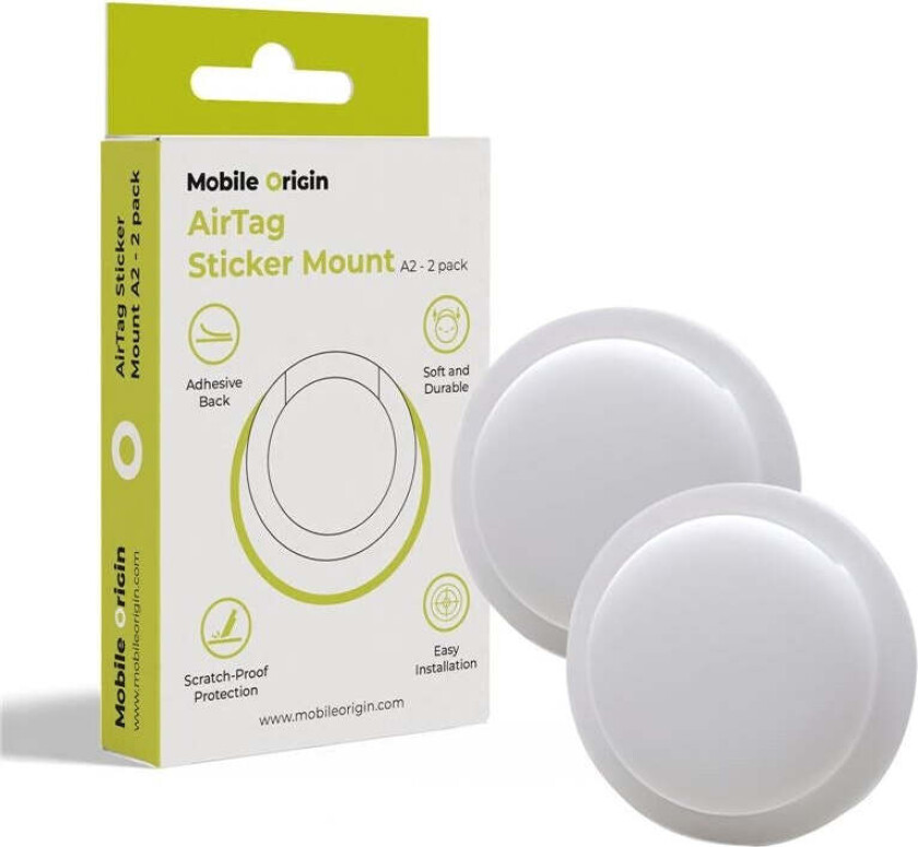 Airtag Sticker Mount A2 - 2 pack white