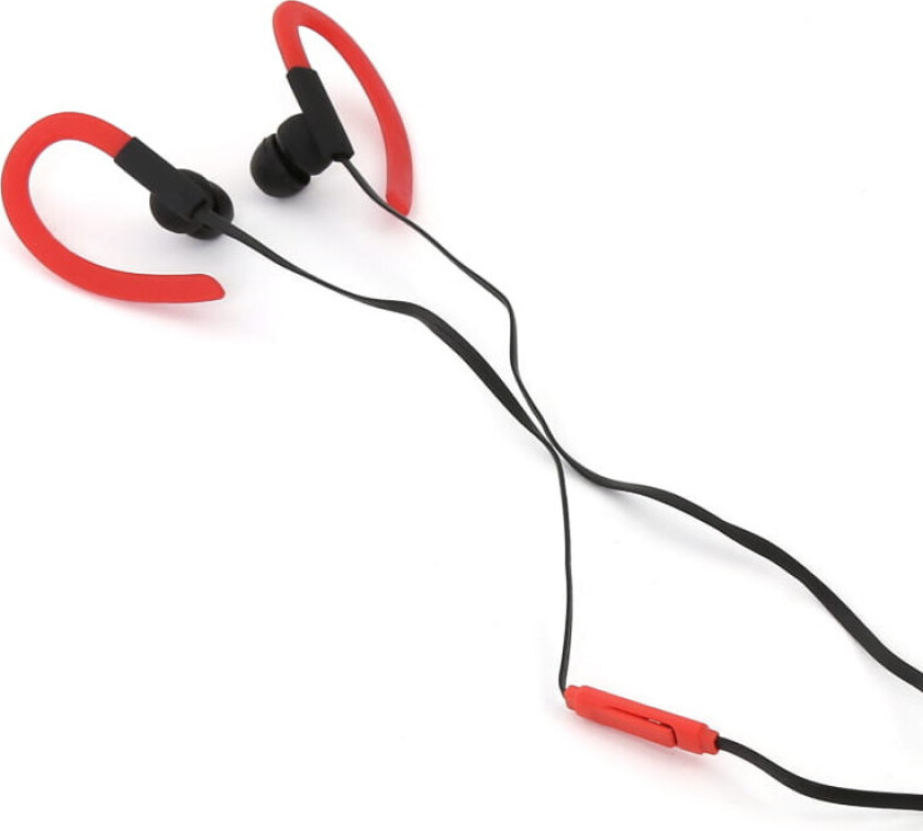 FH1014 Hørettelefoner med Mikrofon - 3,5mm Minijack - Rød/Sort