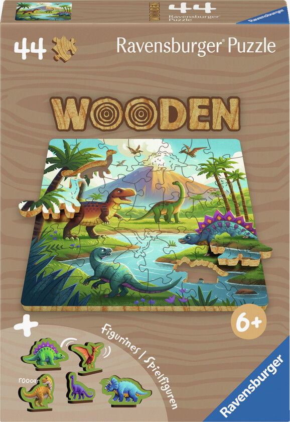 Dinosaurs, 44pc Wooden Puzzle