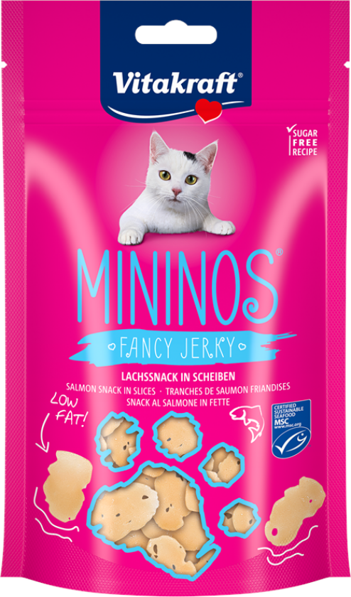 MININOS Fancy Jerky Laks Snack Skiver 40g