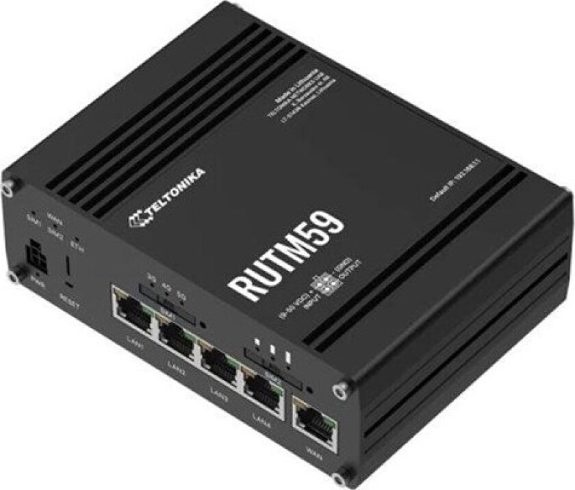 RUTM59 - wireless router - WWAN - 5G 4G 3G - DIN rail mountable wall-mountable surface-mountable - Wireless router