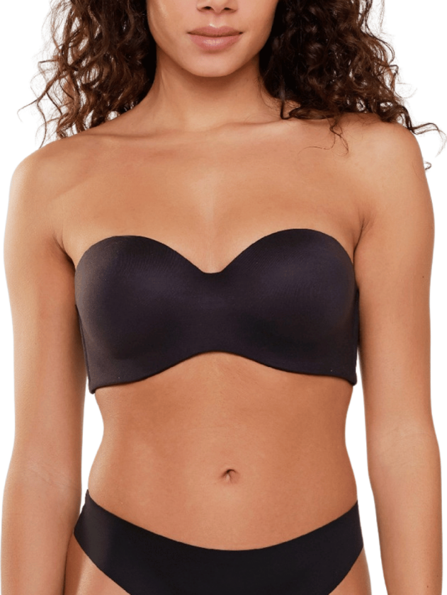 1501 - 02 - LingaDore - daglig - stroppeløs BH - svart, Størrelse: 85D, Kvinner