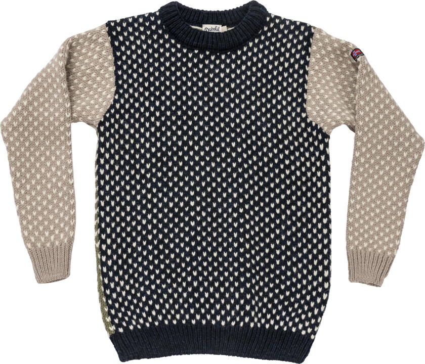 Nordsjø Wool Sweater Unisex Navy/Stone/Olive L