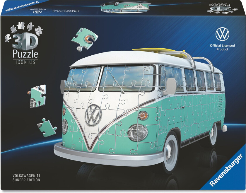 Volkswagen T1 Bulli 3D Puzzle, 108pc 3D Puslespill