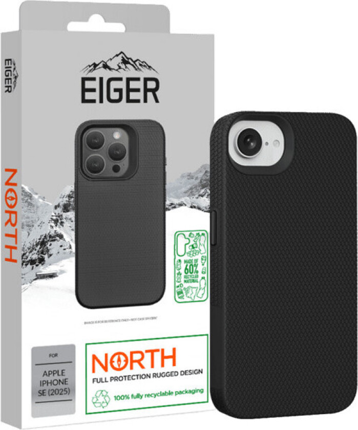North GRS Cover til iPhone 16e - Sort