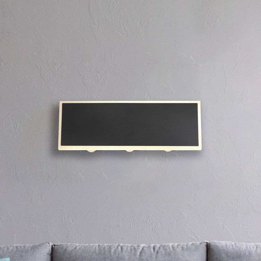 LED-vegglampe Saidy, bredde 25 cm, svart, metall