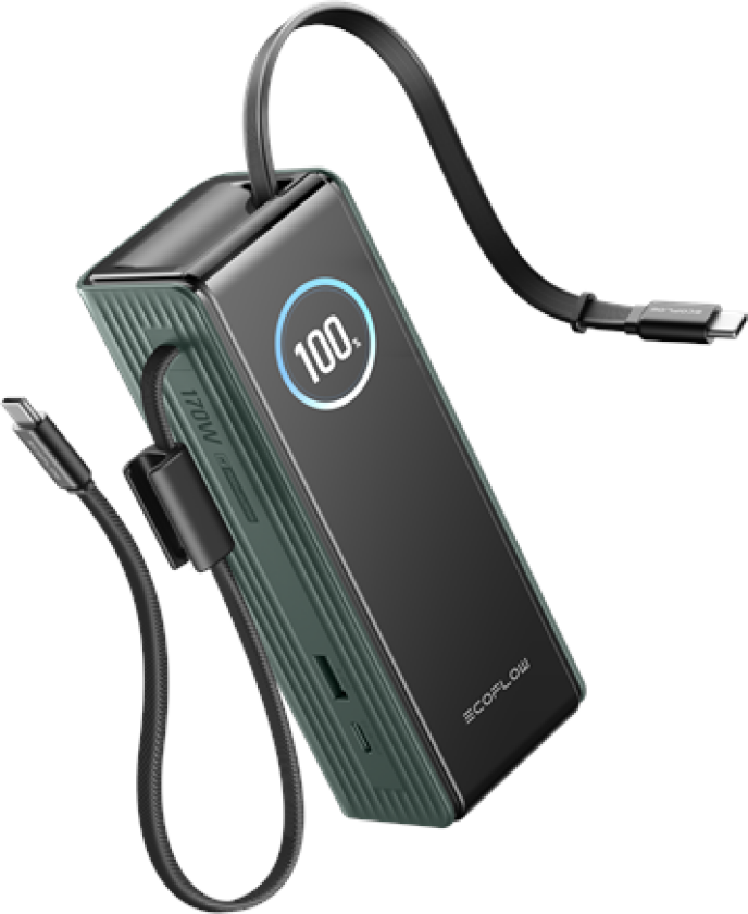 RAPID with cables 170W Nødlader - Svart - 25000 mAh