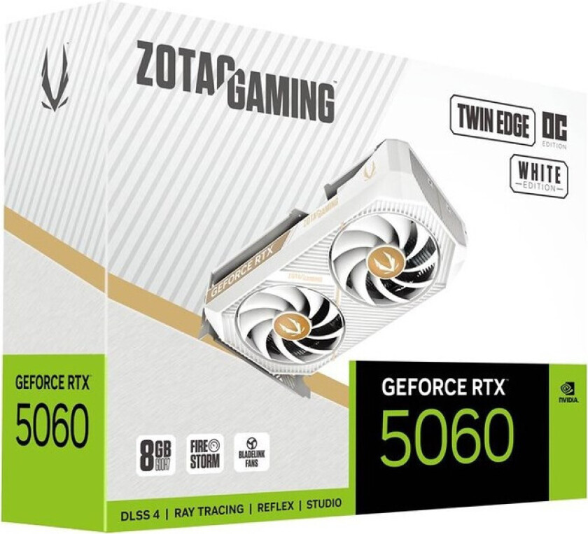 GeForce RTX 5060 White - 8GB GDDR7 RAM - Grafikkort