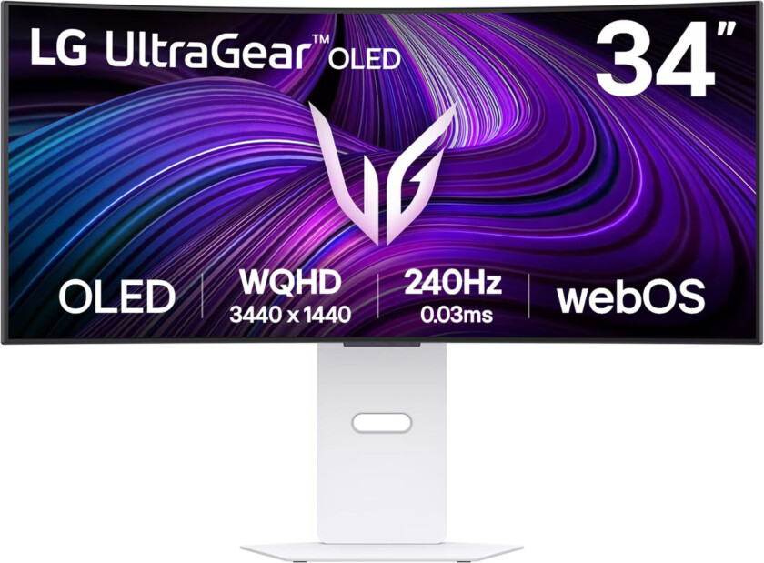 34" LG UltraGear 34GX90SA-W - OLED monitor - curved - 34" - HDR