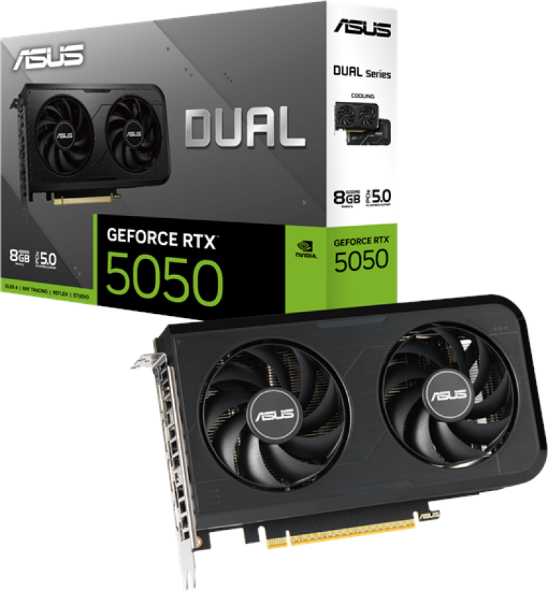 GeForce RTX 5050 DUAL OC - 8GB GDDR6 RAM - Grafikkort
