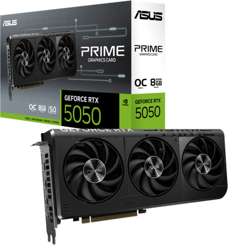 GeForce RTX 5050 Prime OC - 8GB GDDR6 RAM - Grafikkort