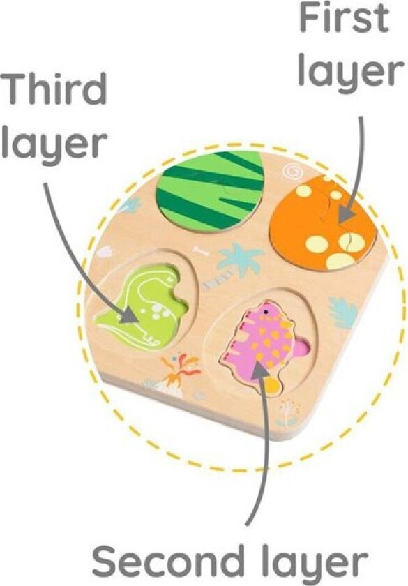 Wooden Puzzle Dinosaur 25 pcs. Tre