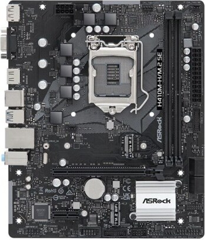 H410M-H/M.2 SE - motherboard - micro ATX - LGA1200 Socket - H370 Hovedkort - Intel H370 - Intel LGA1200 socket - DDR4 RAM - Micro-ATX