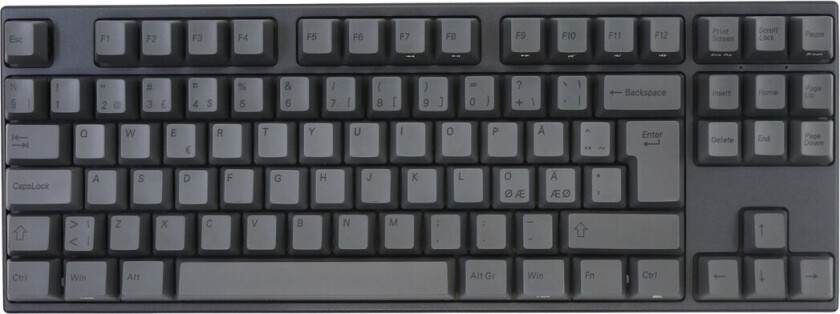 APT88 Charcoal V3 TLK 80% - Gateron G Pro 3.0 Brown - Gamingtastatur - Nordisk - Grå