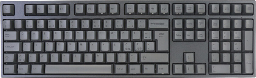APT109 Charcoal V3 100% - Gateron G Pro 3.0 Brown - Gamingtastatur - Nordisk - Grå