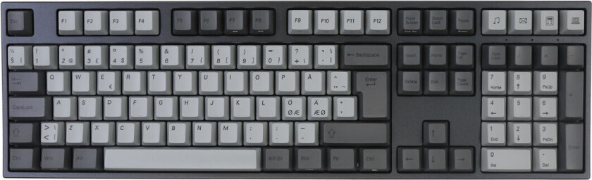 APT109 Ink Rhyme V3 100% - Gateron G Pro 3.0 Red - Gamingtastatur - Nordisk - Grå