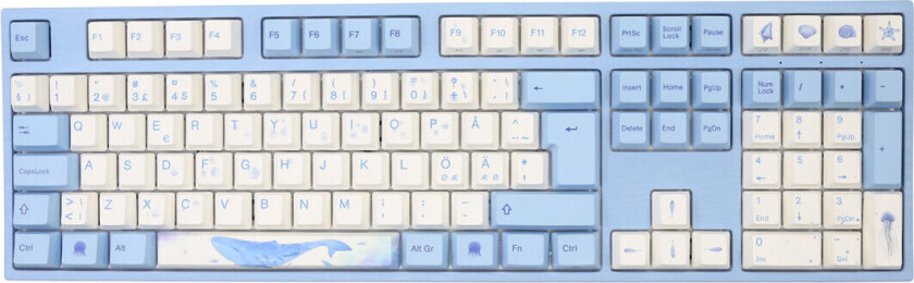 APT109 Sea Melody V3 100% - Gateron G Pro 3.0 Red - Gamingtastatur - Nordisk - Blå