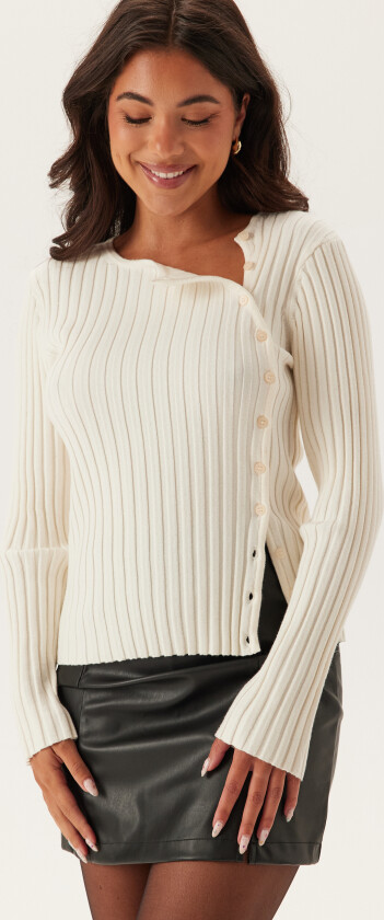 Slfhelen Ls Knit Button O-neck