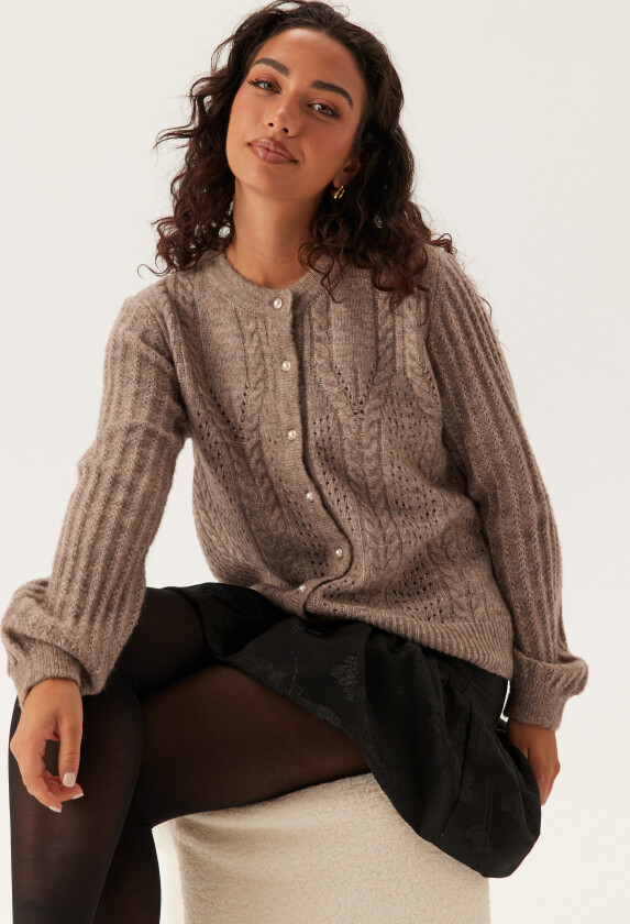 Objflora Re Ls Knit Button Car