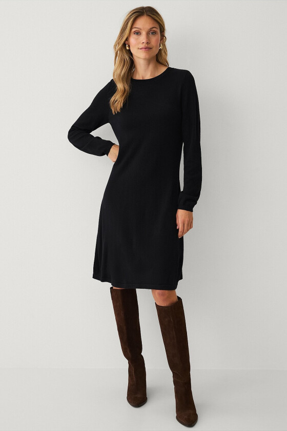 Vicomfy A-line O-neck Knit Dre