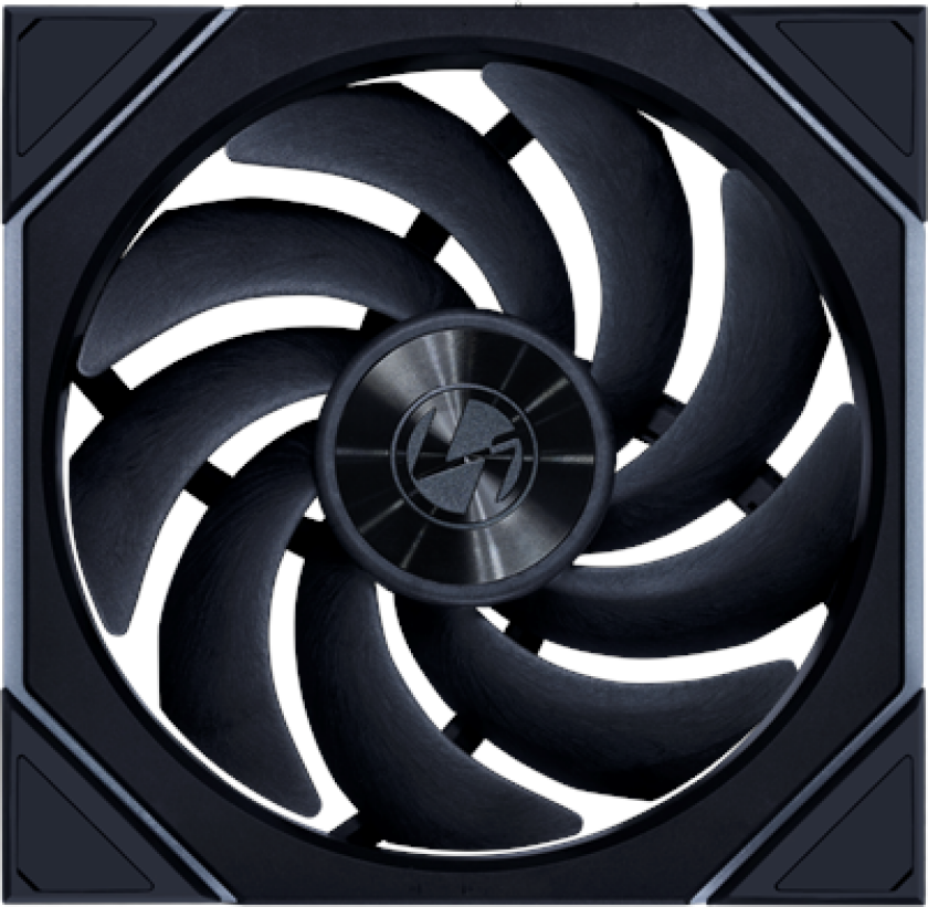 UNI FAN TL Wireless 140 Black - Kabinettvifte - 140mm - Svart med RGB LED-lys - 29 dBA