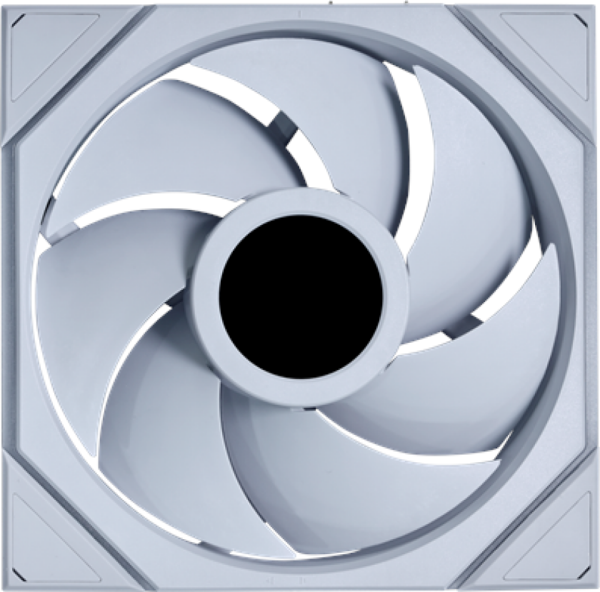 UNI FAN TL-LCD Wireless 140 White - Kabinettvifte - 140mm - Hvit med RGB-lys - 29 dBA