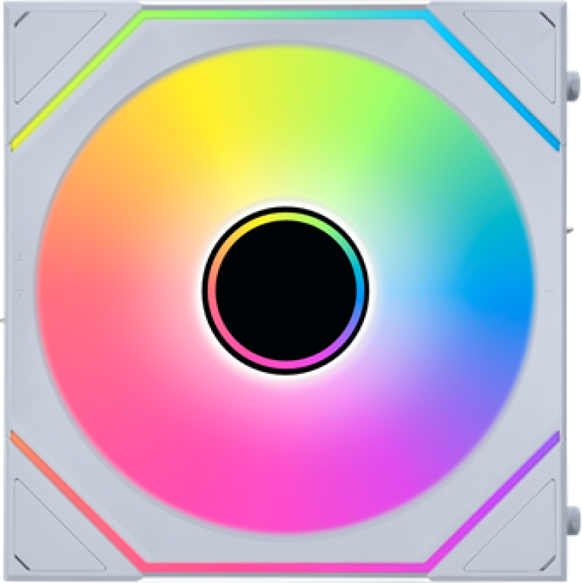 UNI FAN SL INF Wireless White 120mm - Kabinettvifte - 120mm - Hvit med RGB-lys - 30 dBA