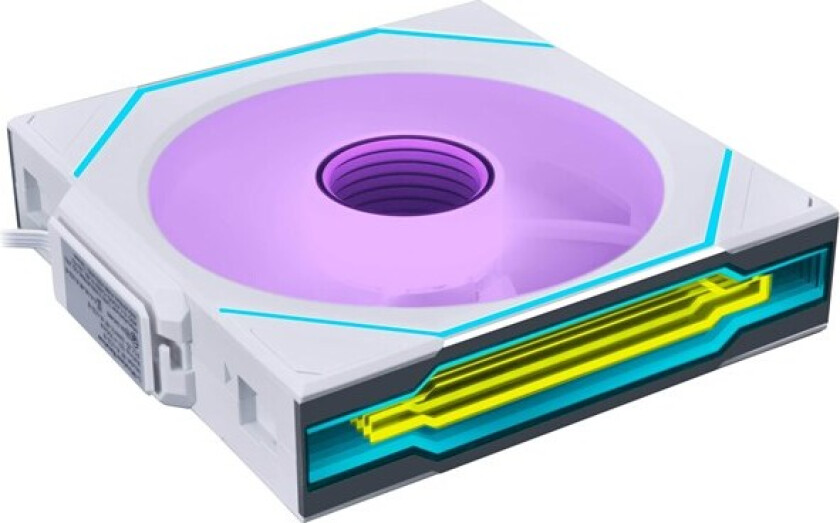 UNI FAN SL INF Wireless Reverse White - 120mm - Kabinettvifte - 120mm - Hvit med RGB-lys - 30 dBA