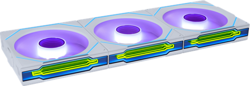 Bilde av UNI FAN SL INF Wireless Reverse 3 pack White - 120mm - Kabinettvifte - 120mm - Hvit med RGB-lys - 32 dBA