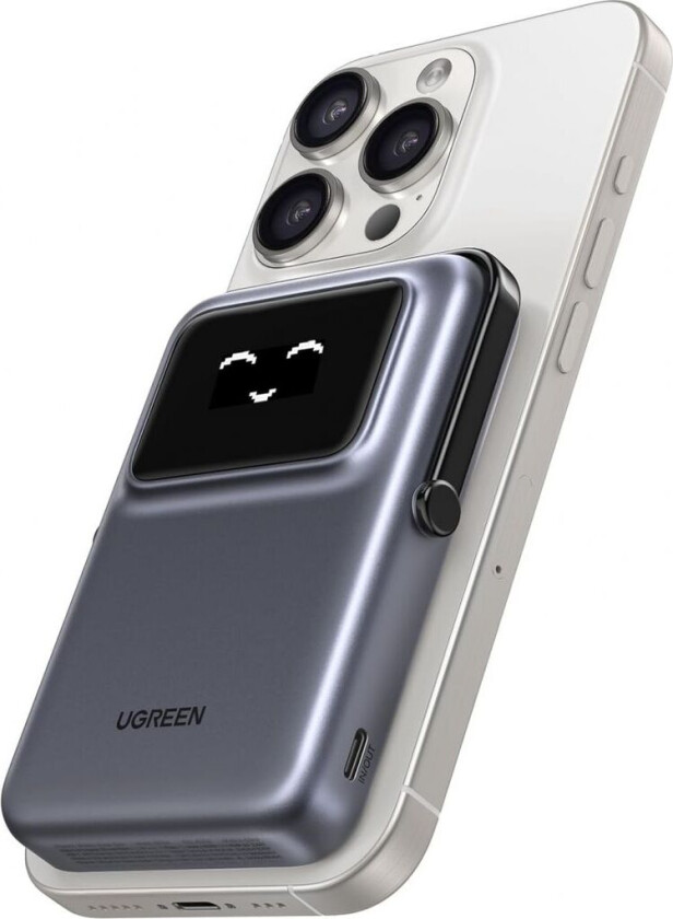 Uno 10000mAh Magnetic Wireless Power Bank - Grey Nødlader - Grey - 10000 mAh