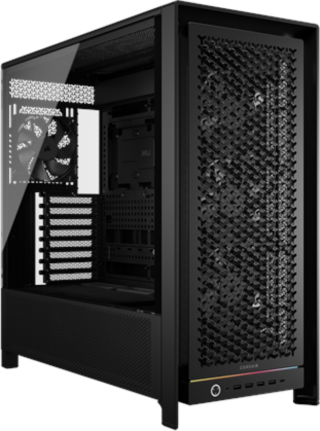 FRAME 5000D RS Black - Kabinett - Miditower - Svart