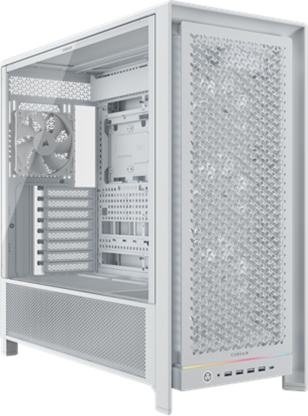 Frame 5000D RS White - Kabinett - Miditower - Hvit