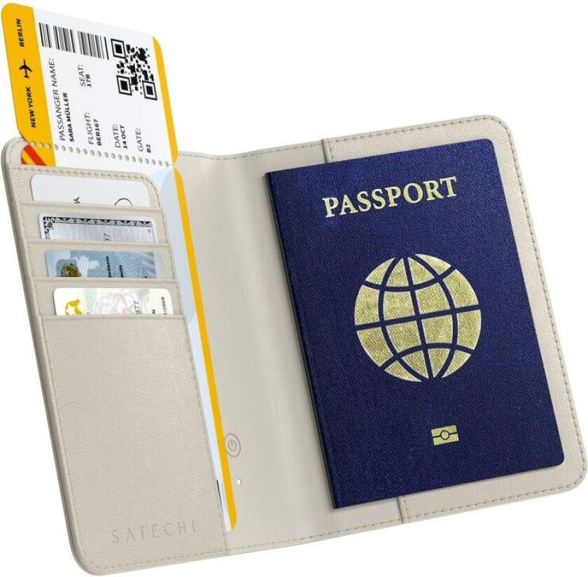 Vegan-Leather FindAll Passport Cover - Sand
