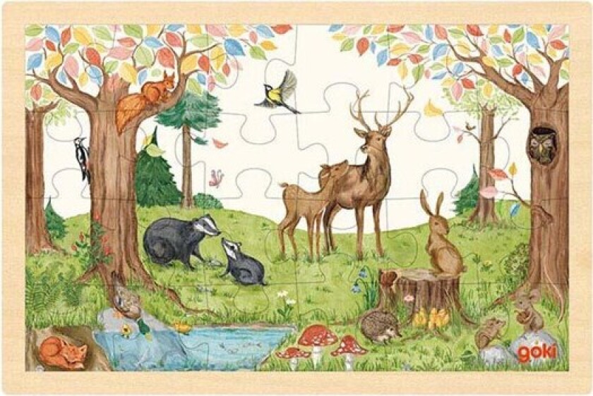 Wooden Jigsaw Puzzle in the Forest 24 pcs. Tre