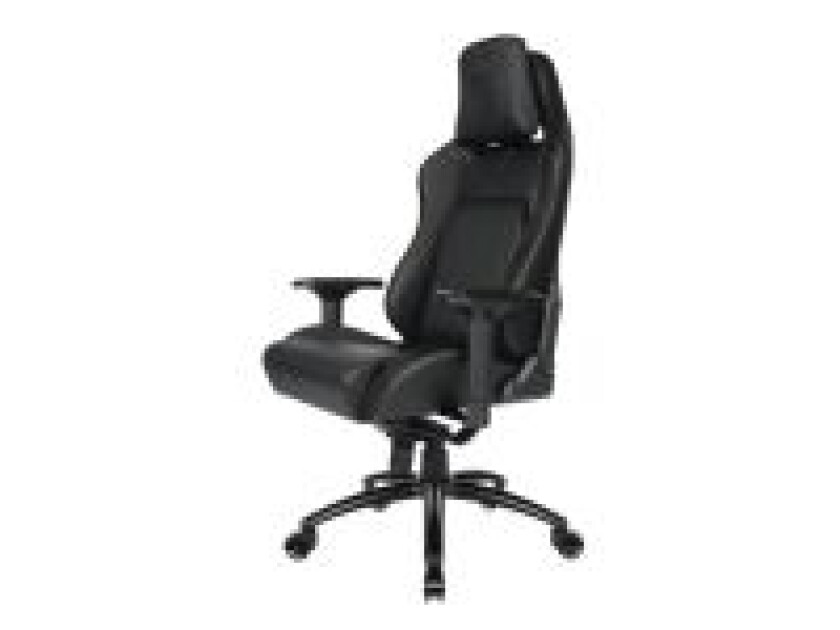 E-Sport Pro Comfort - Spillestol - ergonomisk - armlener - T-formet - tipping - roterende - metall, semsket, alcantara, polyuretanlær, stålramme, kaldstøpt skum - svart