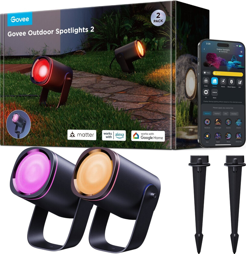 RGBICWW Outdoor Spotlights