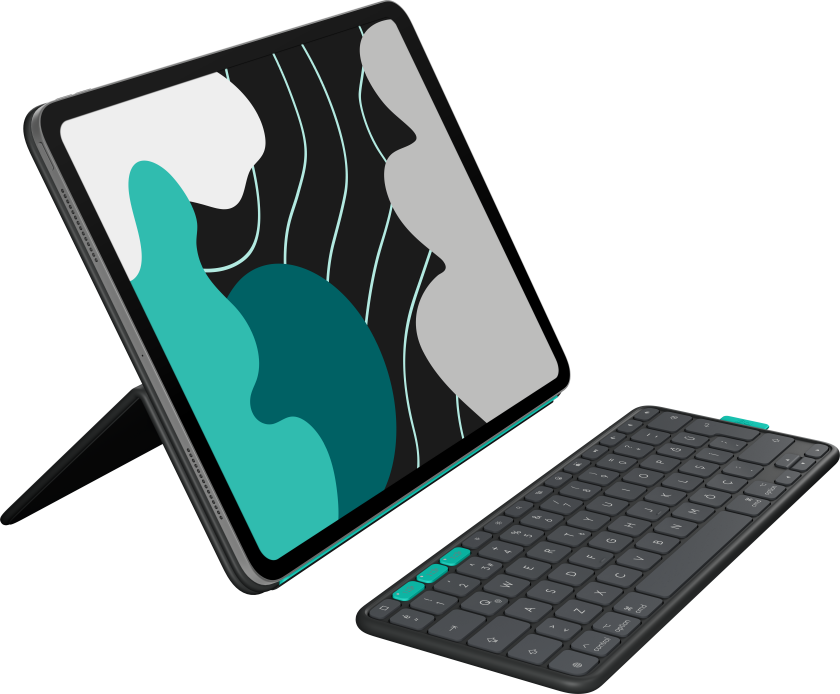 Flip Folio iPad Pro 13" (M4) & Air 13" (M2 & M3) - Tastatur & Foliosett - Nordisk - Svart