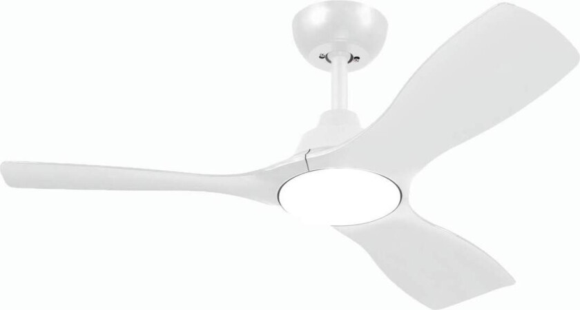 Taklampe med faste lameller 42' - 30W vifte og 24W LED-lampe med 3-trinns dimming