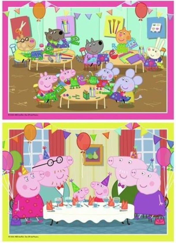 Jigsaw puzzle Peppa Pig 2x12 pcs. Gulv