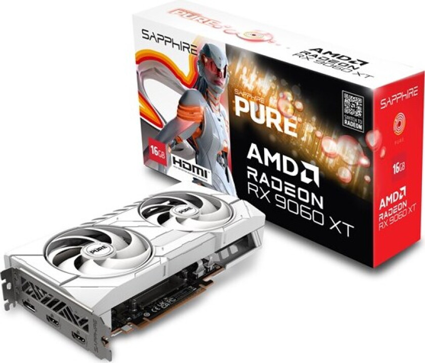 Radeon RX 9060 XT Pure OC - 16GB GDDR6 RAM - Grafikkort