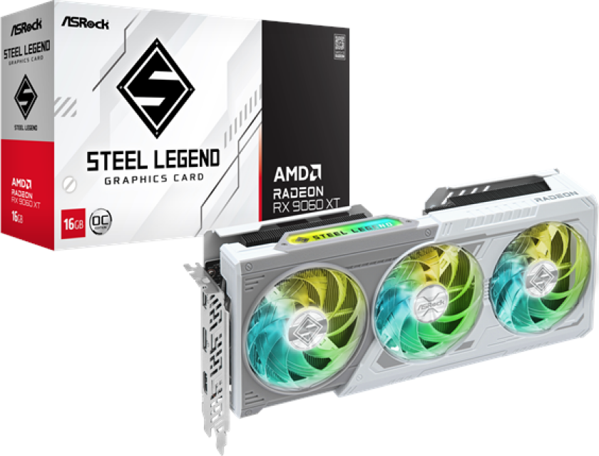 Radeon RX 9060 XT Steel Legend - 8GB GDDR6 RAM - Grafikkort