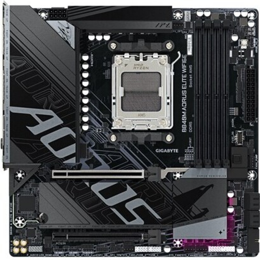 AORUS B840M ELITE WIFI6E Hovedkort - AMD B840 - AMD AM5 socket - DDR5 RAM - Micro-ATX