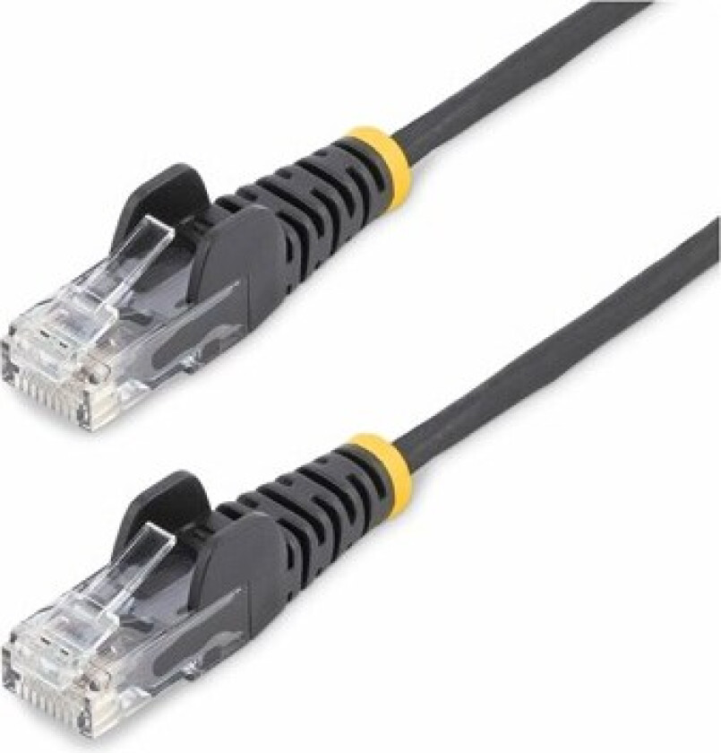 Bilde av 15m Black Slim CAT6 Ethernet Cable Snagless 28AWG LSZH - patch cable - 15 m - black - Svart - 15 meter