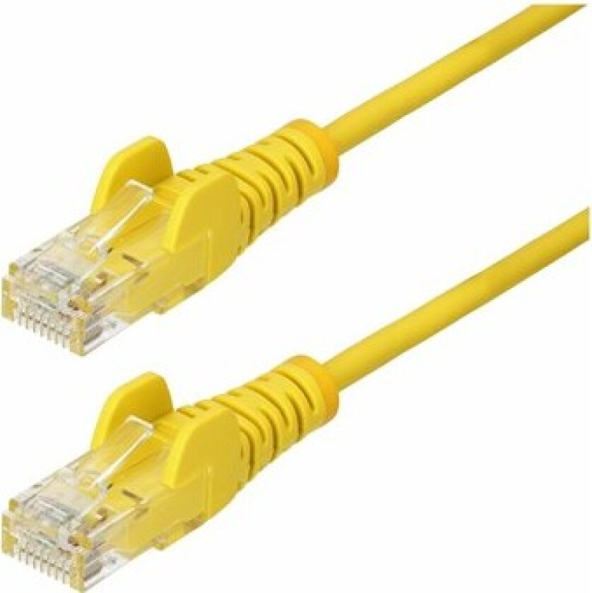 15m Yellow Slim CAT6 Ethernet Cable Snagless 28AWG LSZH - patch cable - 15 m - yellow - Gul - 15 meter