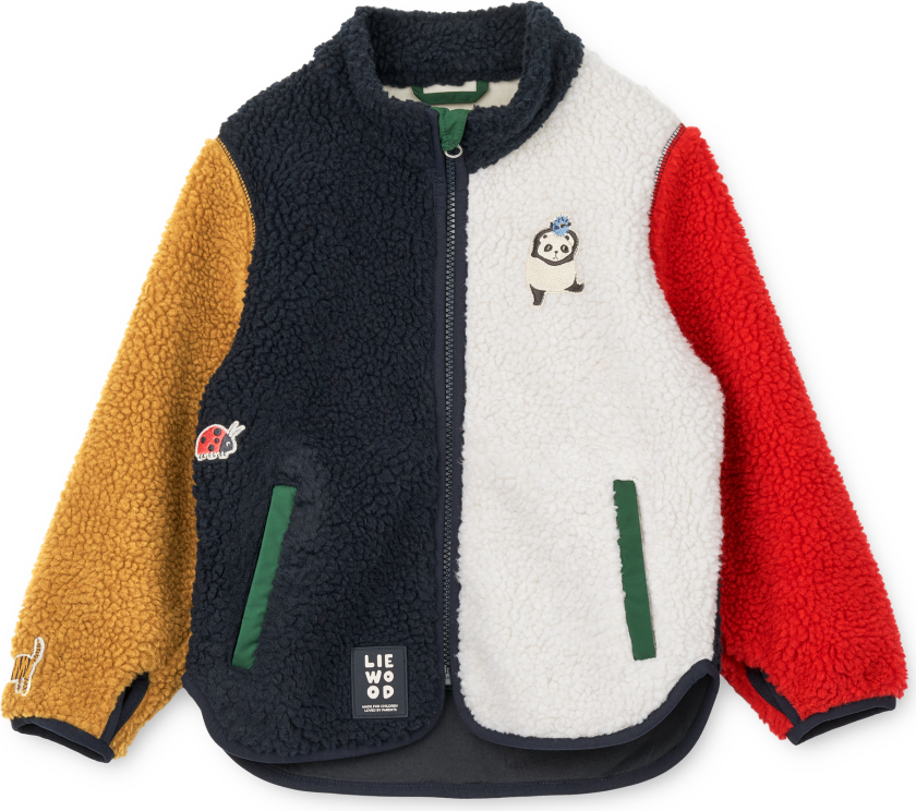 Nolan Pilejakke Around The World Multi Mix Pile Jacket-116 cm Svart 116 cm unisex