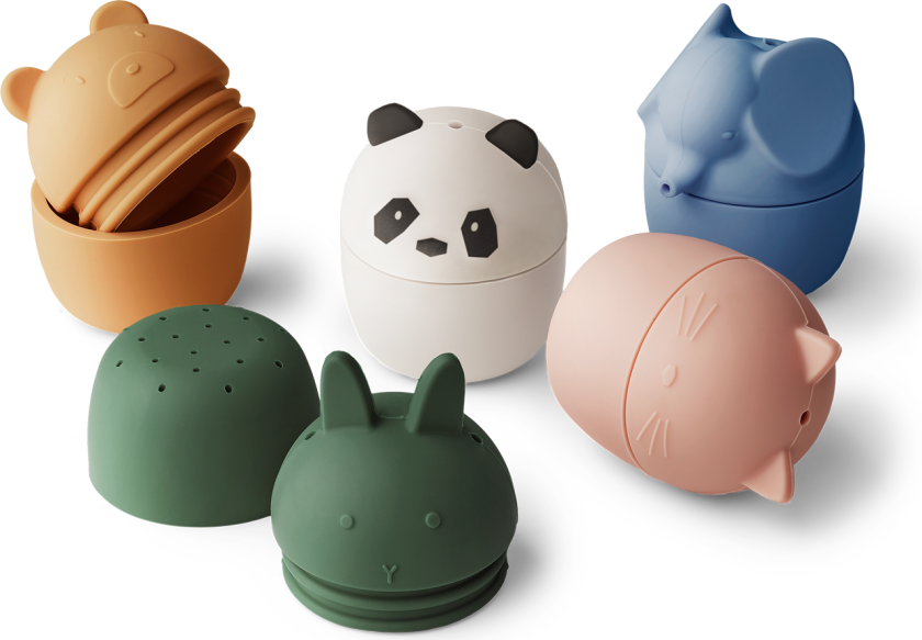 Gaby Classic Badeleker 5-pakning Creme De La Creme Multi Mix Bath Toys 5-pack-OS Kremfarget One Size unisex