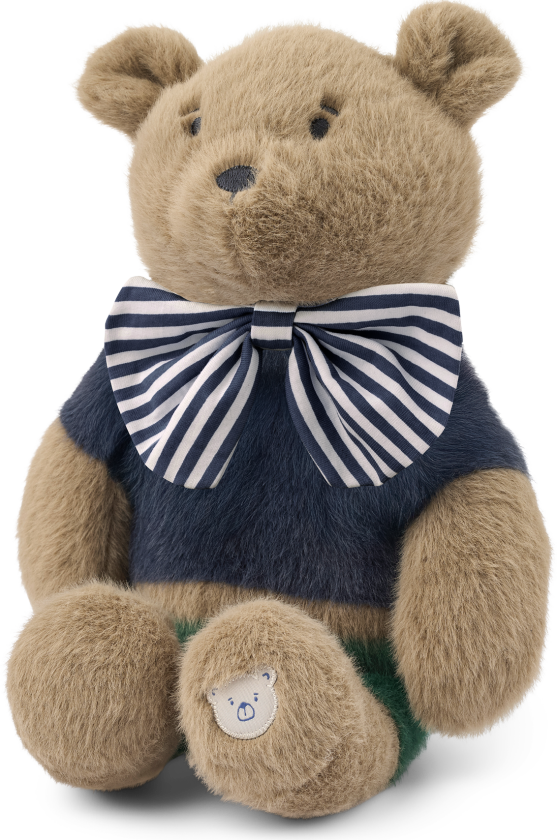 Hubert Teddybjørn Dune / Blue Stripe Mix Teddy Bear-OS Blå One Size mann